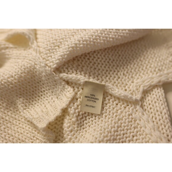 VIntage J Jill Tank Top Crochet Sweater Sheer Knit Cottagecore Beachy White L - Picture 9 of 9